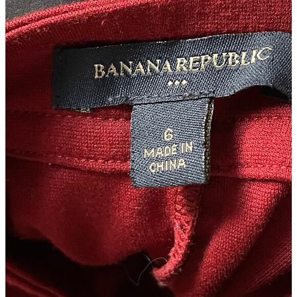 Banana Republic Merlot Button Front Stretch Mod Sleeveless Sheath Dress Jumper 6 - Picture 6 of 6